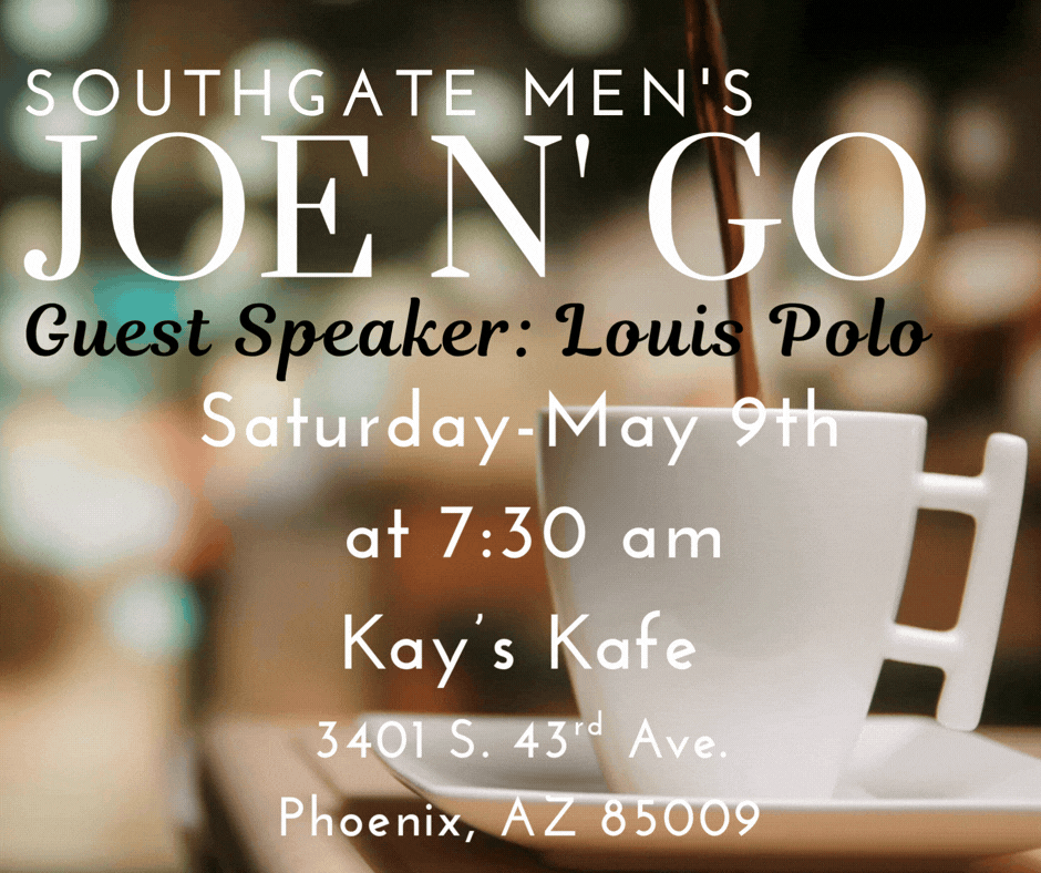 Men's Joe n'Go: Saturday, May 9, 2026, 7:30 a.m. at Kay's Kafe